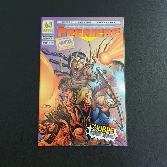 Malibu Comics Double Issue Ultraverse Premiere 2 and Mantra 10 Elven Barr Book - Picture 3 of 11